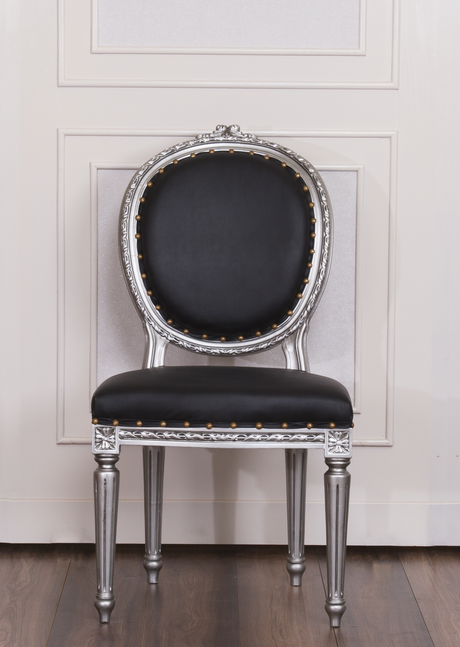 Silver Wood & Black Haurun Dining Chair